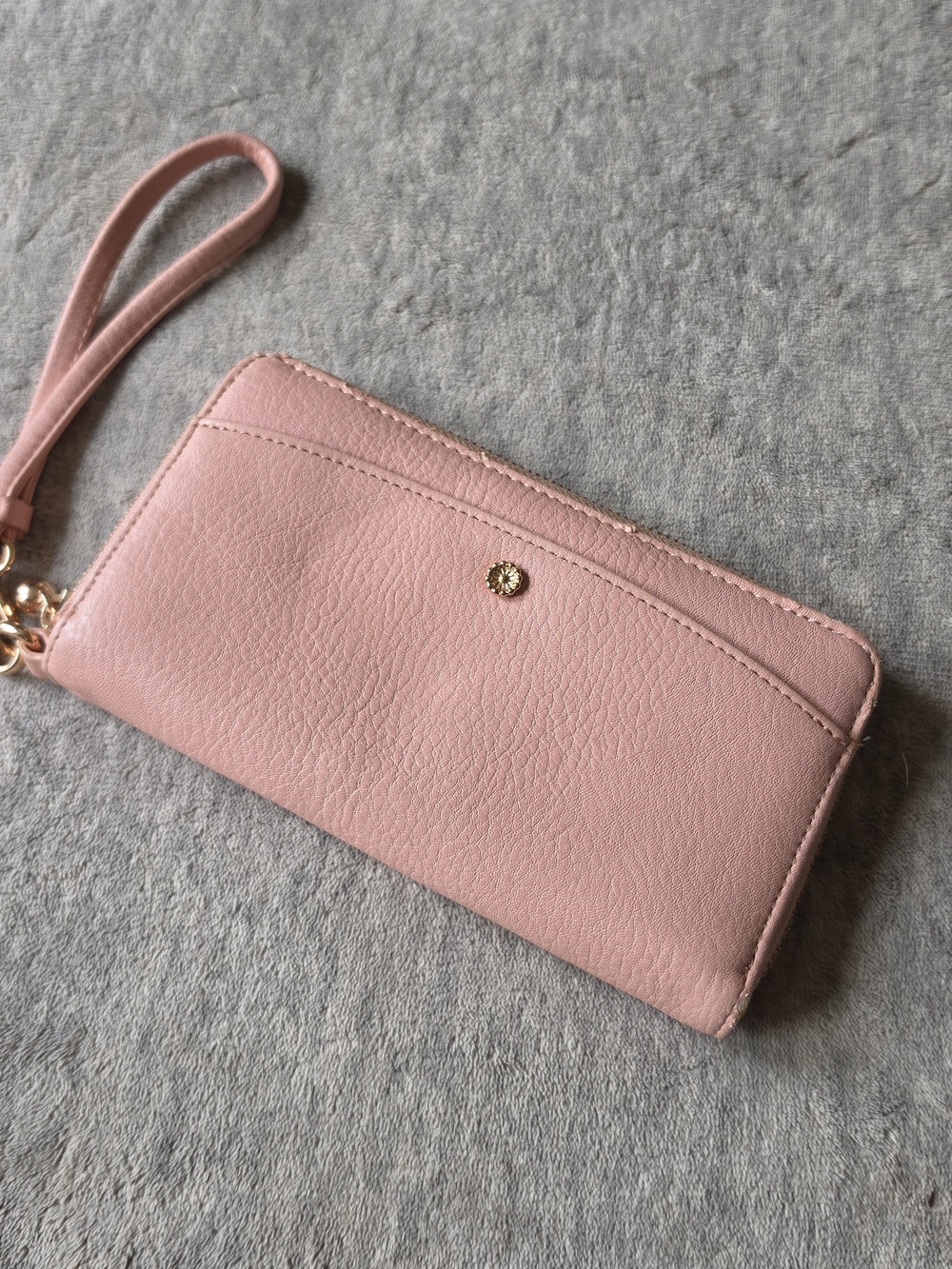 LC Lauren Conrad Pink Wristlet Wallet with Gold Stud